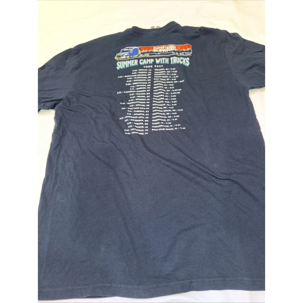 Hootie & The Blowfish Shirt Mens Large Navy Summer Camp With Trucks 2024 Tour